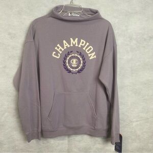 Champion Sweatshirt Women’s Small Campus Eco Fleece Funnel Neck Purple/Lilac